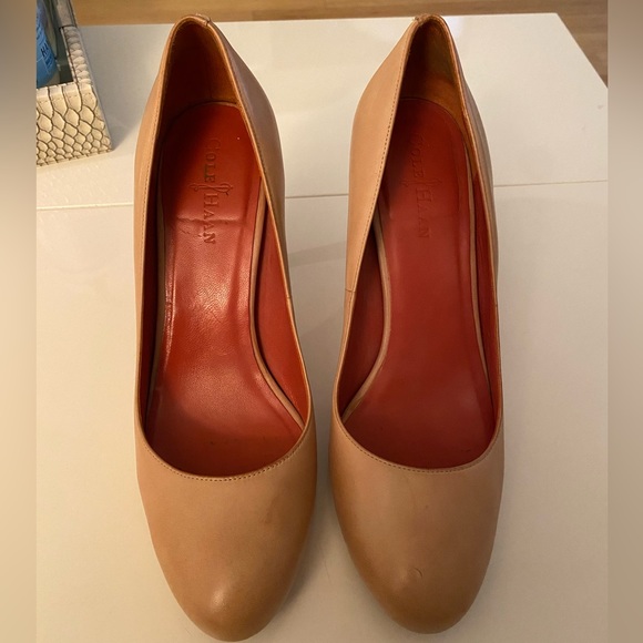 Cole Haan Nude Leather Pumps - Picture 1 of 5